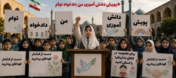 کودک در میان ویرانه‌های جنگ